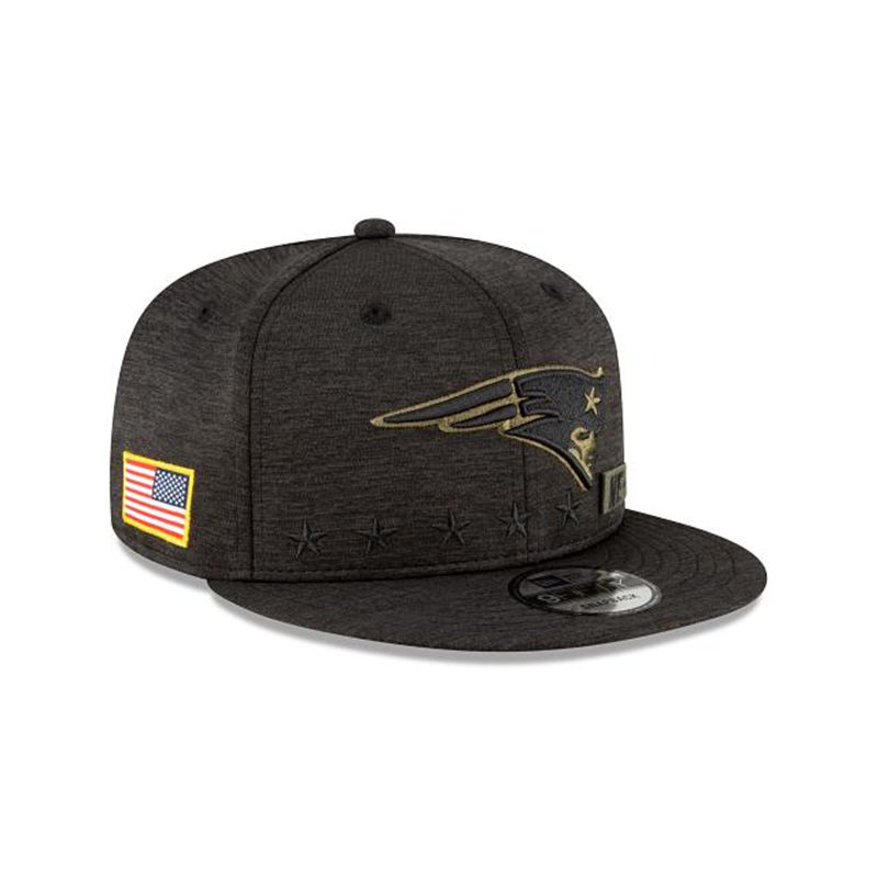 NFL New England Patriots Salute To Service 9Fifty Snapback (XHX6302) - Black New Era Caps